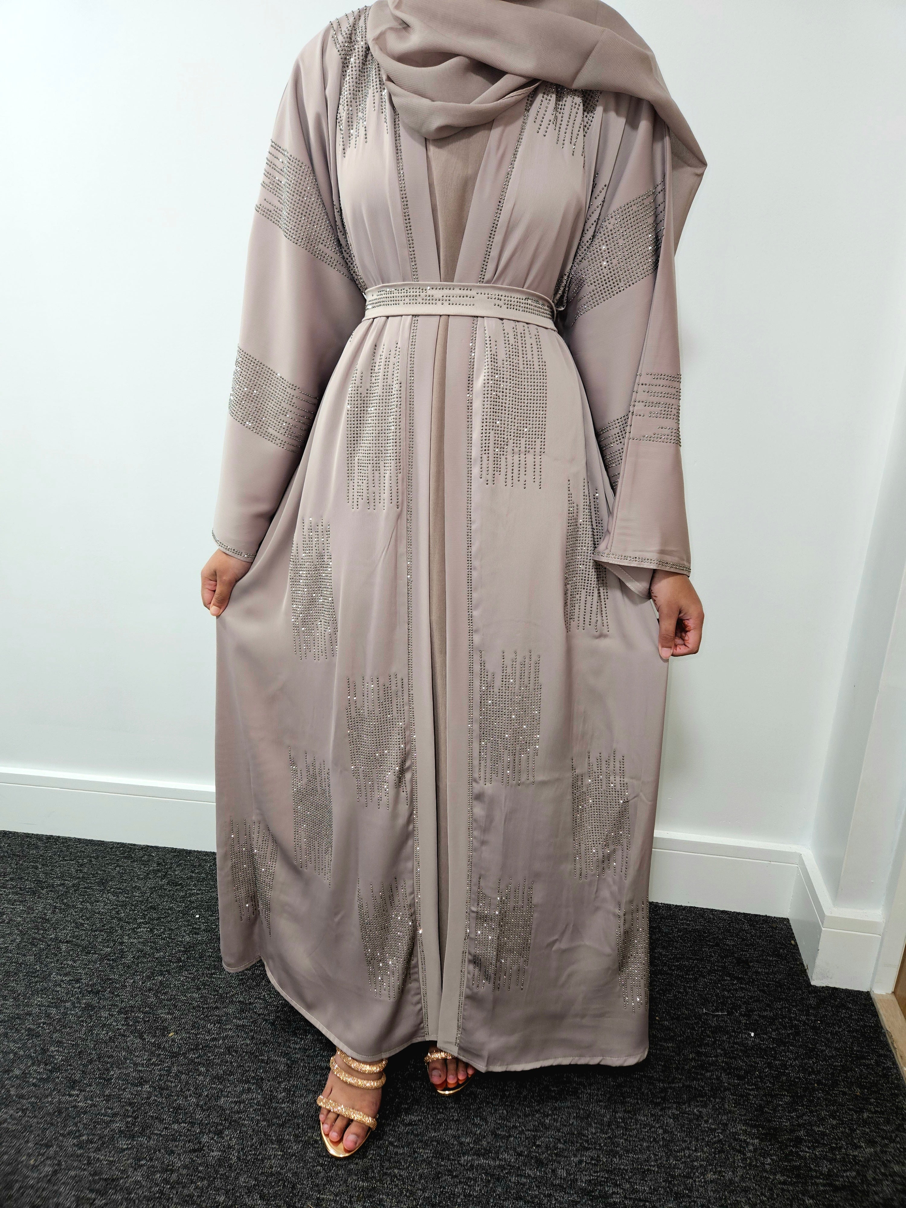 French Taupe 4PC Abaya